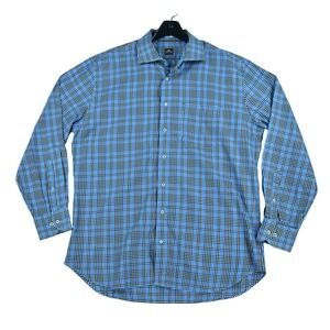 Peter Millar Button Shirt Men's XL Plaid Long Sleeve Casual